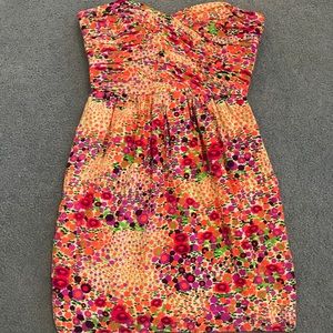 Shoshanna floral strapless dress. Size 0.